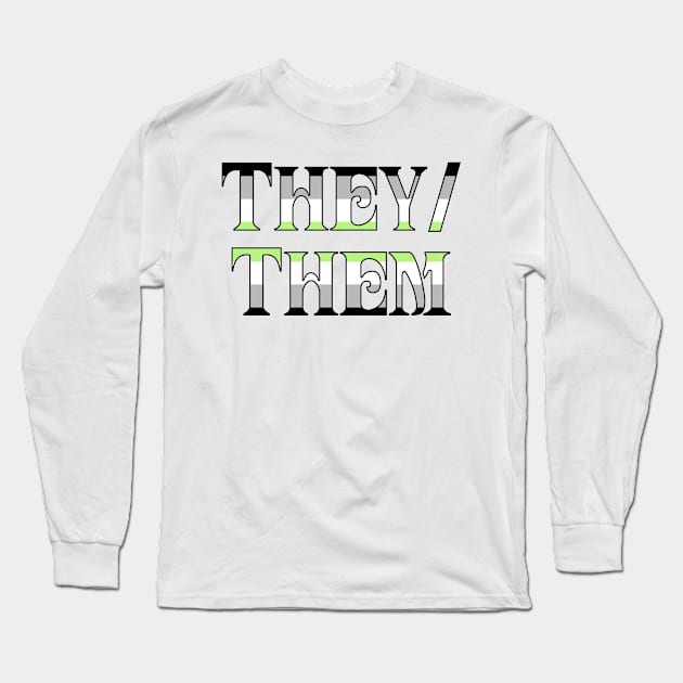 Agender They/Then Long Sleeve T-Shirt by Optimysticals